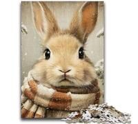 Jigsaw Puzzles for Teenagers 1000 Pieces Winter Rabbit Jigsaw,Decompressing Intellectual Educational Toy Birthday Gift (75x50cm)