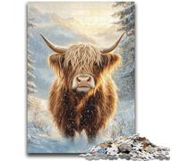 Jigsaw Puzzles for Teenagers 1000 Pieces Winter Yak 1000 Pieces for Adults,family Fun Games Is Ideal As A Gift for The Whole Family (50x75cm)