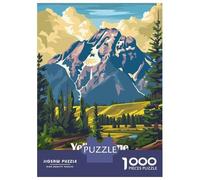 Jigsaw Puzzles for Teenagers 1000 Pieces Yellowstone National Park Illustration Puzzles for Adults Hands-on Game Improve Memory Parent-child Interaction 70x50cm/1000pcs