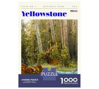 Jigsaw Puzzles for Teenagers 1000 Pieces Yellowstone National Park Travel Art Puzzles for Adults Relax Games Presents for Women Unique Gifts for Birthday And Christmas 38x26cm/1000pcs