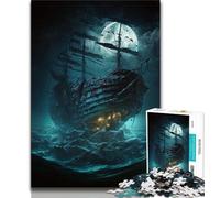 Jigsaw Puzzles for Teenagers 1000 Pirate Ship 1000 Piece Puzzle,Educational Game for Birthday, Chrismas for Age 14+ (size 38x26cm)