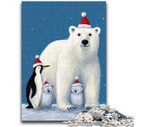 Jigsaw Puzzles for Teenagers 1000 Polar Bears And Penguins Challenging Game And Family Play Wall Decoration Unique Birthday And Xmas Gifts 50x75cm