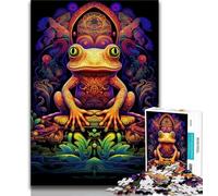 Jigsaw Puzzles for Teenagers 1000 Psychedelic Frog Adult Jigsaw,for Educational Game Challenge Toy Unique Home Decor And Gifts (size 38x26cm)