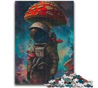 Jigsaw Puzzles for Teenagers 1000 Psychedelic Mushroom Astronaut Puzzles,Challenging Family Activity Games DIY Toy for Home Wall Decor Gifts (26x38cm)