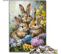 Jigsaw Puzzles for Teenagers 1000 Rabbits in The Garden, for Age 14+ Suitable for Couples Fun at Home Activities, Birthday Present,Travel Gifts (Size 26x38cm)