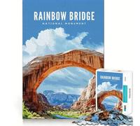 Jigsaw Puzzles for Teenagers 1000 Rainbow Bridge N Monument Exact Cut Play Brain Teaser Gift Calm Play Time Xmas Art Gift (50x75cm)