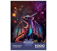 Jigsaw Puzzles for Teenagers 1000 Rainbow Dragon Cub Teenager Puzzles Relaxing Games Enhance Memory Unique Birthday And Gifts 38x26cm/1000pcs