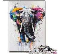 Jigsaw Puzzles for Teenagers 1000 Rainbow Elephant, Suitable for People Aged 14 And Above Educational Games Secret Santa Gifts (Size 50x75cm)