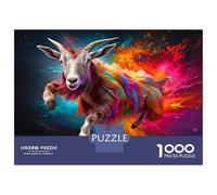 Jigsaw Puzzles for Teenagers 1000 Rainbow Goat in Flight Adult Jigsaw Puzzle Hands-on Game Enhance Memory for Birthday, Chrismas 52x38cm/1000pcs