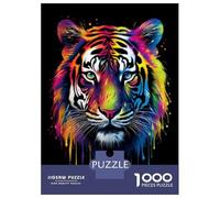 Jigsaw Puzzles for Teenagers 1000 Rainbow Tiger Puzzles for Adults DIY Toys Birthday Present Deal As Gifts for The Whole Family 70x50cm/1000pcs
