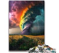 Jigsaw Puzzles for Teenagers 1000 Rainbow Tornado for Age 14 Years And over Family Games Christmas Game Presents for Women 50x75cm