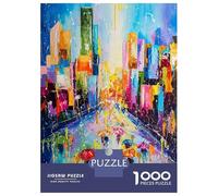Jigsaw Puzzles for Teenagers 1000 Rainy City Puzzle for Adults Toy Wall Decor Stress Reliever Help The Brain Exercise 52x38cm/1000pcs
