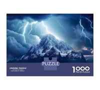 Jigsaw Puzzles for Teenagers 1000 Rainy Thunder Mountain Adult Jigsaw Puzzle Relax Games Difficult Challenge Unique Birthday And Gifts 52x38cm/1000pcs