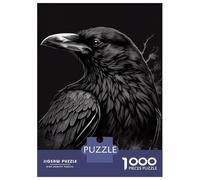 Jigsaw Puzzles for Teenagers 1000 Raven Black Retro Adult Jigsaw Puzzle Hands-on Game Enhance Memory for Birthday, Chrismas 38x26cm/1000pcs