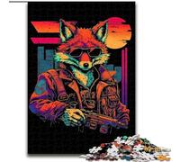 Jigsaw Puzzles for Teenagers 1000 Red Fox Gangster Poster, Learning Educational for Is Ideal As A Gift for The Whole Family (Size 50x75cm)
