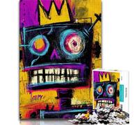 Jigsaw Puzzles for Teenagers 1000 Robot in The Style of Basquiat 1000 Piece Jigsaw,Family Activity Fun at Home Activities, Birthday Present,Travel Gifts (size 75x50cm)