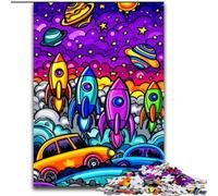 Jigsaw Puzzles for Teenagers 1000 Rocket, Family Game Stress Reliever Difficult Challenge Enhance Love between Couples (Size 50x75cm)