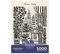 Jigsaw Puzzles for Teenagers 1000 Rome Cityscape with Plants Adult Jigsaw Puzzle Hands-on Game Enhance Memory for Birthday, Chrismas 52x38cm/1000pcs