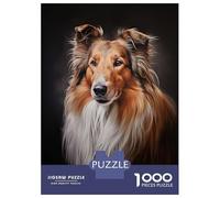 Jigsaw Puzzles for Teenagers 1000 Rough Collie Puzzle for Adults Toy Wall Decor Stress Reliever Help The Brain Exercise 38x26cm/1000pcs