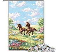 Jigsaw Puzzles for Teenagers 1000 Running Horse, Decompressing Intellectual Educational Toy Is Ideal As Gifts for The Whole Family (Size 50x75cm)