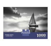 Jigsaw Puzzles for Teenagers 1000 Sailboat Reflection on Water Adult Puzzles Brain Teaser Game Perfect Decoration Deal As Gifts for The Whole Family 52x38cm/1000pcs