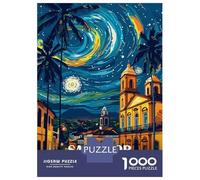 Jigsaw Puzzles for Teenagers 1000 Salvador Brazil Cityscape Night Art Jigsaw Puzzle DIY Toys Difficult Hard Deal As Gifts for The Whole Family 52x38cm/1000pcs