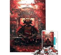 Jigsaw Puzzles for Teenagers 1000 Samurai Japan Geisha Ninja Jigsaw Puzzle 1000 Toy Wall Decor A Work of Art Christmas Birthday Gifts (38x52cm)