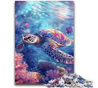 Jigsaw Puzzles for Teenagers 1000 Sea Turtle 1000 Pieces for Adults,Vibrant And Unique Design Relaxing & Challenging Puzzle Experience (26x38cm)