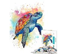 Jigsaw Puzzles for Teenagers 1000 Sea Turtle Tortoise Practical Game Toy Intellectual Game Birthday Gifts Presents for Women (Size 38x26cm)