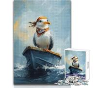 Jigsaw Puzzles for Teenagers 1000 Seagull Pirate on A Boat Enjoyable Quiet Leisure Activity Premium Accurate Edge Craft Toy Size 50x75cm