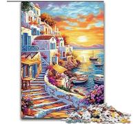 Jigsaw Puzzles for Teenagers 1000 Seaside Village, Toy Intellectual Game Enhance Love between Couples for Ages 14+ (Size 50x75cm)