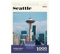 Jigsaw Puzzles for Teenagers 1000 Seattle Washington State Travel Art Jigsaw Puzzle DIY Toys Difficult Hard Deal As Gifts for The Whole Family 38x26cm/1000pcs