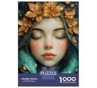 Jigsaw Puzzles for Teenagers 1000 Serene Woman with Snake Teenager Puzzles Relax Games Pattern Assembly Deal As Gifts for The Whole Family 70x50cm/1000pcs