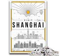 Jigsaw Puzzles for Teenagers 1000 Shanghai China Educational Game Challenge Toy Wall Decoration Unique Birthday And Xmas Gifts (size 50x75cm)