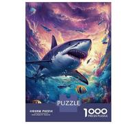 Jigsaw Puzzles for Teenagers 1000 Shark's Abyssal Reign Jigsaws for Adults Brain Teaser Game Presents for Women Unique Birthday And Gifts 38x26cm/1000pcs