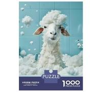 Jigsaw Puzzles for Teenagers 1000 Sheep in A Bubble Bath Adult Puzzles Hands-on Game Pattern Assembly Deal As Gifts for The Whole Family 52x38cm/1000pcs
