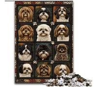 Jigsaw Puzzles for Teenagers 1000 Shih Tzu Dogs Collage for Age 14+ Challenging To Complete But Fun And Humorous Great Gifts And Toys (size 50x75cm)