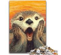 Jigsaw Puzzles for Teenagers 1000 Shocked Otter 1000 Piece Puzzle,Learning Educational Toys Family Games Gifts for Friends And Family (50x75cm)