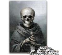 Jigsaw Puzzles for Teenagers 1000 Skeleton King Warrior Teenager Puzzles,Challenging Game for Is Ideal As A Gift for The Whole Family (75x50cm)