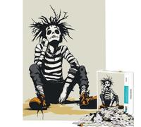 Jigsaw Puzzles for Teenagers 1000 Skeleton Mime in Thoughts for Educational Game Challenge Toy Family Games Hand Speed Race Birthday Gifts (Size 75x50cm)