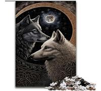 Jigsaw Puzzles for Teenagers 1000 Skoll And Hati Norse Wolf, Train Your Brain And Hands Unique Birthday And Gifts for Age 14+ (Size 26x38cm)