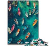 Jigsaw Puzzles for Teenagers 1000 Small Boat on The Sea Educational Game Challenge Toy Wall Decoration Unique Birthday And Xmas Gifts 50x75cm