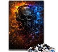 Jigsaw Puzzles for Teenagers 1000 Smoke Skull Educational Family Game Wall Decoration Unique Birthday And Xmas Gifts 50x75cm