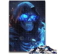 Jigsaw Puzzles for Teenagers 1000 Smoke Skull for Age 14 Years And over Family Games Christmas Game Presents for Women 50x75cm
