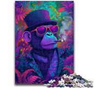 Jigsaw Puzzles for Teenagers 1000 Smoking Chimpanzee Educational Games Home Decoration for Is Ideal As A Gift for The Whole Family 26x38cm