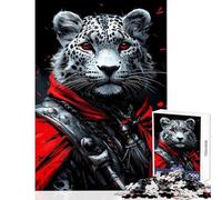 Jigsaw Puzzles for Teenagers 1000 Snow Leopard Warrior Fun Games Stress Reliever Home Decoration Toys Every Piece Is Unique - (38x52cm)