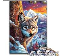 Jigsaw Puzzles for Teenagers 1000 Snow Wolf, Suitable for Ages 14 And Up Home Educational Games DIY Toys Artwork Gift (Size 26x38cm)