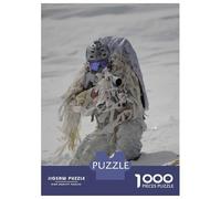 Jigsaw Puzzles for Teenagers 1000 Snowy Sniper in Action Adult Puzzles Hands-on Game Pattern Assembly Deal As Gifts for The Whole Family 52x38cm/1000pcs
