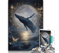 Jigsaw Puzzles for Teenagers 1000 Space Whale Adult Puzzles,Stress Reliever Staycation Kill Time Parent-child Interaction 75x50cm