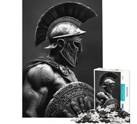 Jigsaw Puzzles for Teenagers 1000 Spartan And The Shield for Educational Game Challenge Toy Impossible Game Birthday Present Gifts Ideas (Size 38x26cm)
